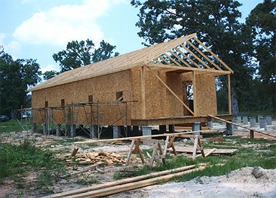 a house being built