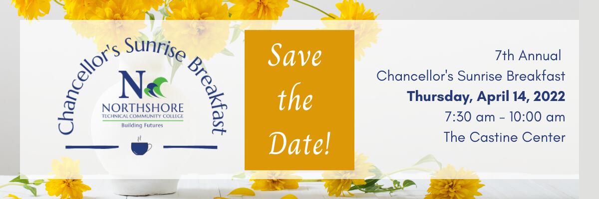 Save the Date Chancellor's Breakfast 4/14/2022
