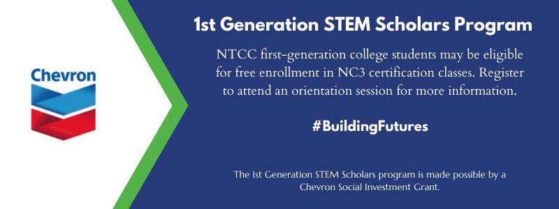 Chevron 1st Generation STEM Scholars Registration page header