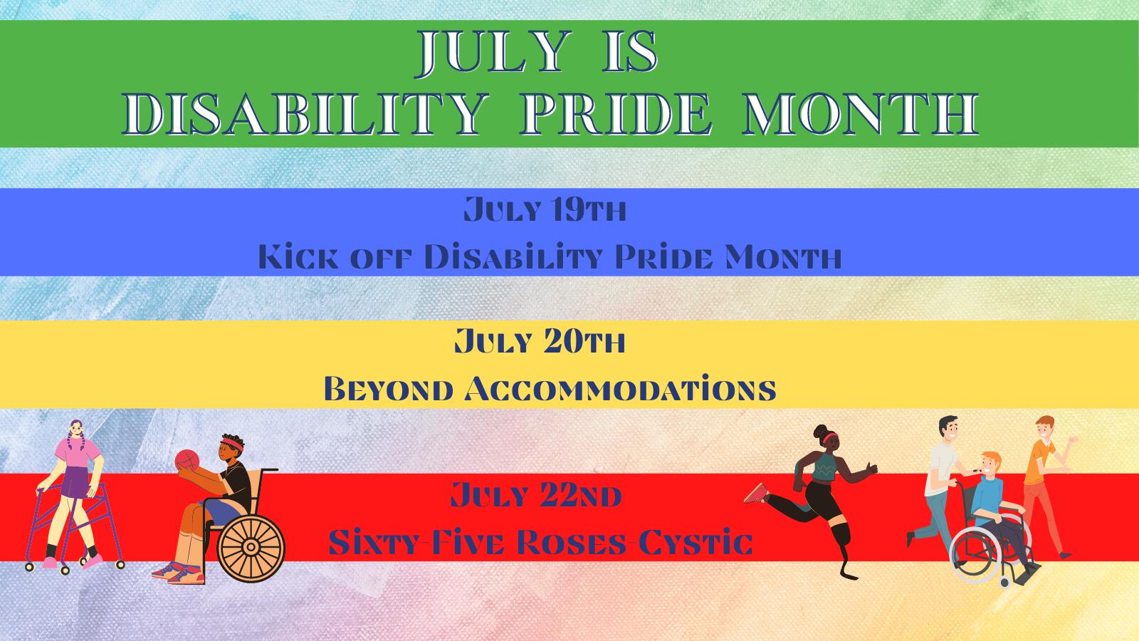 Disability Pride Month event graphic