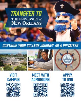 Transfer to the University of New Orleans (UNO)