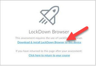 LockDown Browser download screen capture